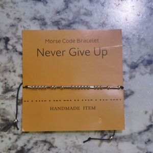 Morse Code Bracelet - Never Give Up
